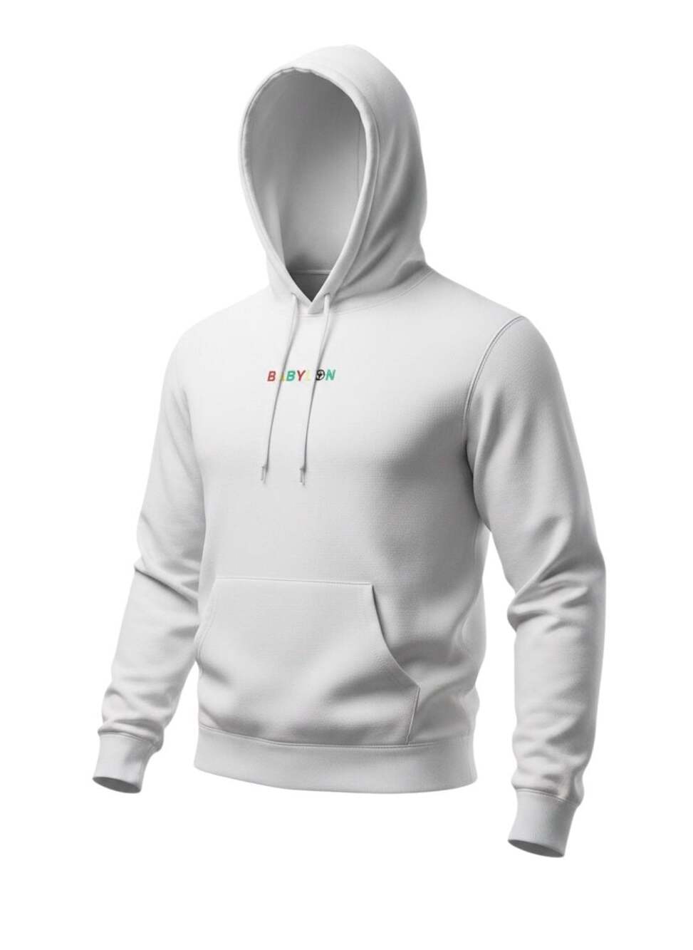 Babylon Los Angeles Multi-Color Embroidered Logo Hoodie in White